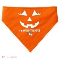I'm With Peter Peter Skeleton Hand Pointing Matching Halloween USA-Made Doggie Bandana thumb 0