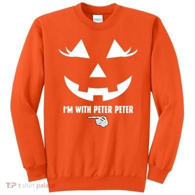 I'm With Peter Peter Skeleton Hand Pointing Matching Halloween Sweatshirt