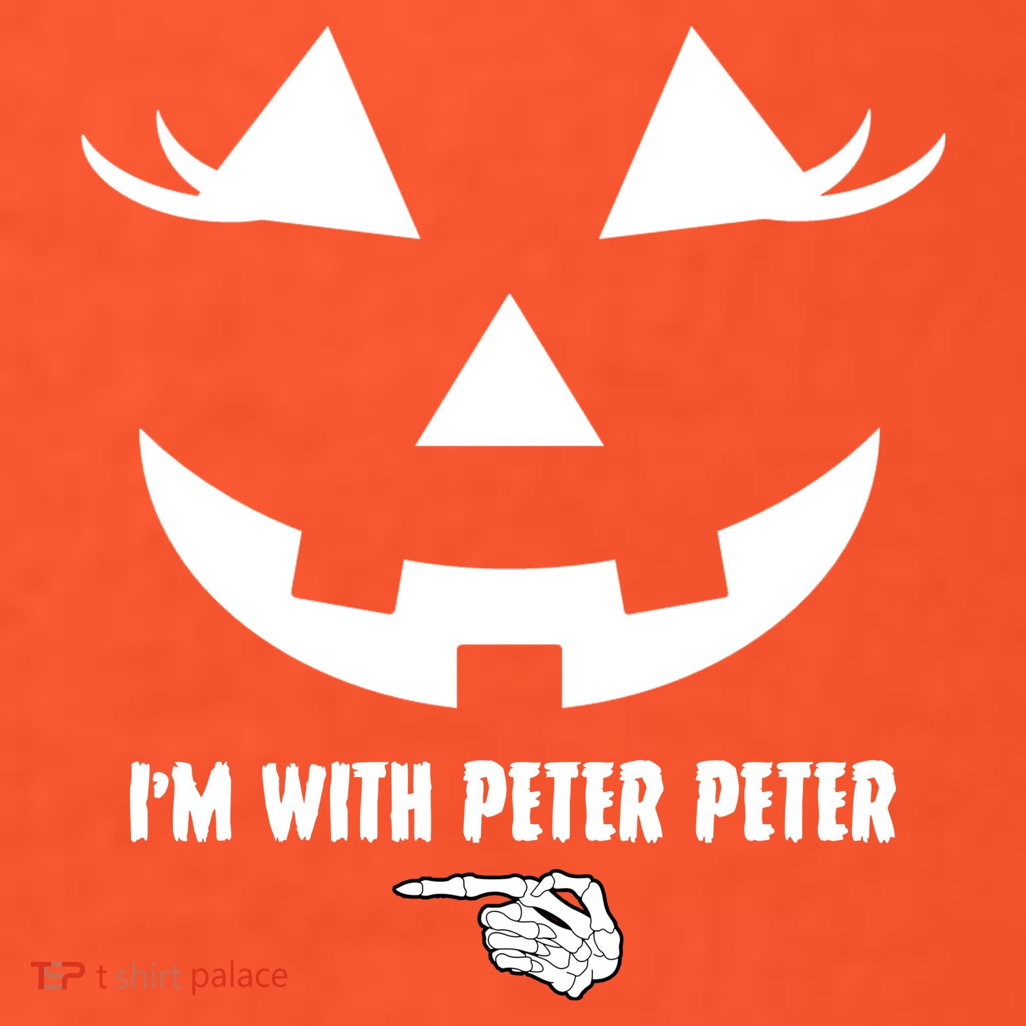 I'm With Peter Peter Skeleton Hand Pointing Matching Halloween Sweatshirt