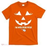 I'm With Peter Peter Skeleton Hand Pointing Matching Halloween T-Shirt thumb 0