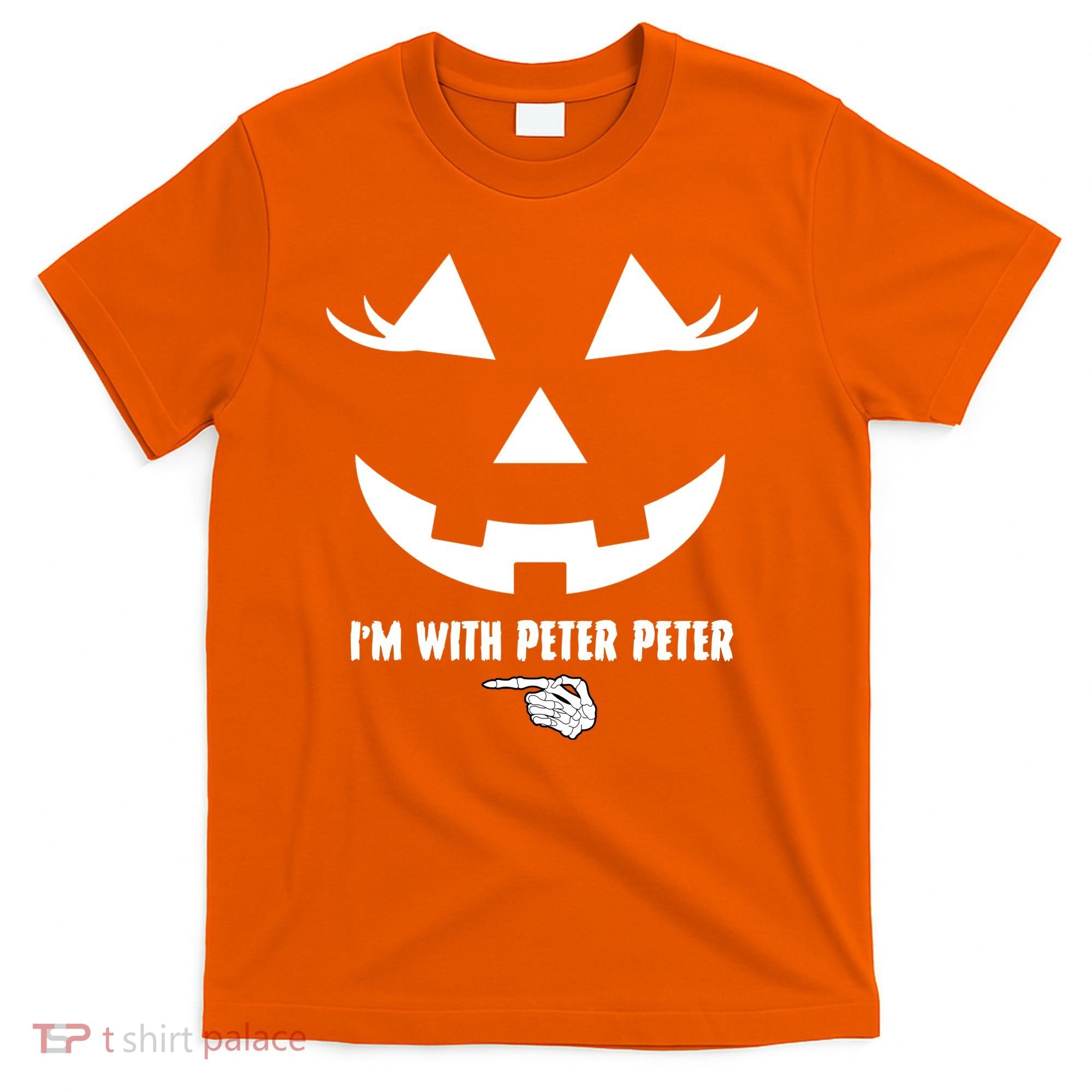 I'm With Peter Peter Skeleton Hand Pointing Matching Halloween T-Shirt
