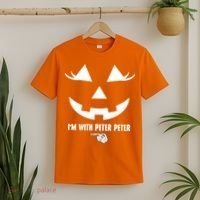 I'm With Peter Peter Skeleton Hand Pointing Matching Halloween T-Shirt thumb 2