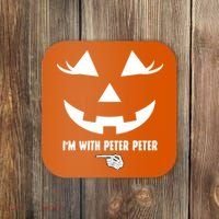 I'm With Peter Peter Skeleton Hand Pointing Matching Halloween Coaster thumb 0