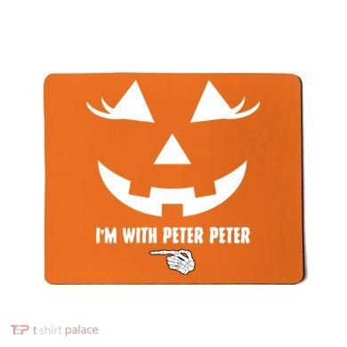 I'm With Peter Peter Skeleton Hand Pointing Matching Halloween Mousepad