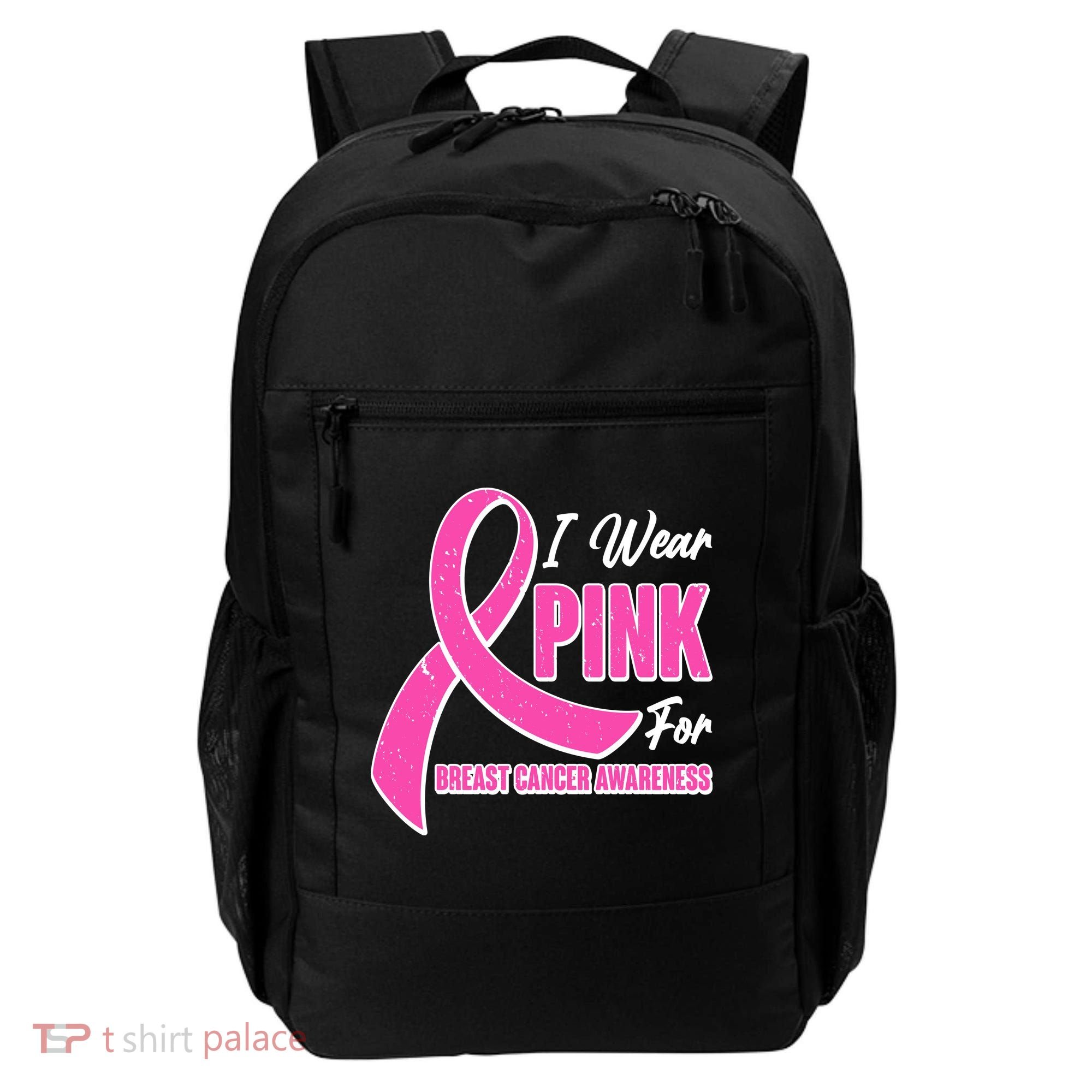I Wear Pink For Breast Cancer Awareness Backpack