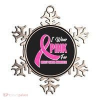 I Wear Pink For Breast Cancer Awareness Ornament thumb 0