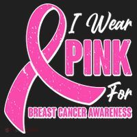 I Wear Pink For Breast Cancer Awareness Golf Towel thumb 3