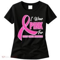 I Wear Pink For Breast Cancer Awareness Women's T-Shirt thumb 0