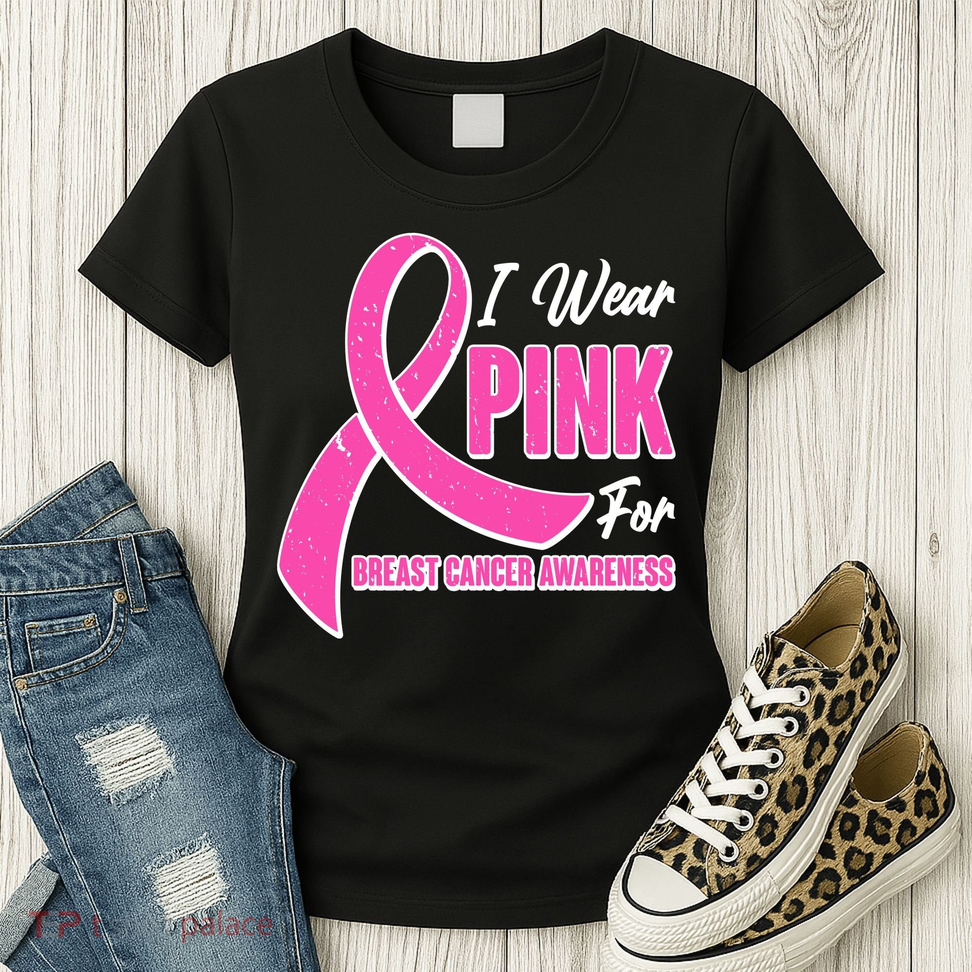 I Wear Pink For Breast Cancer Awareness Women's T-Shirt