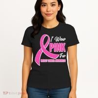 I Wear Pink For Breast Cancer Awareness Women's T-Shirt thumb 4