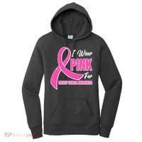 I Wear Pink For Breast Cancer Awareness Women's Hoodie thumb 0