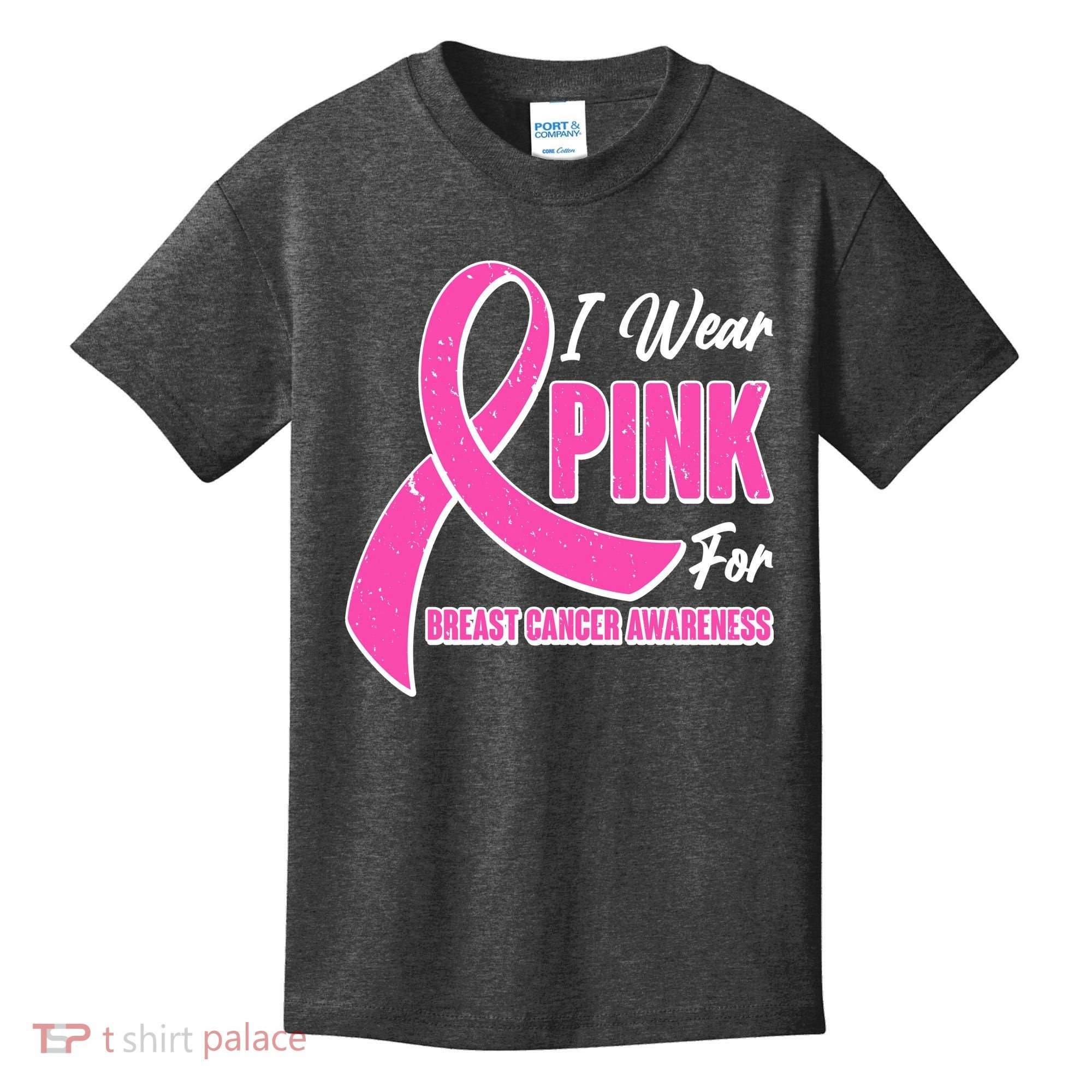 I Wear Pink For Breast Cancer Awareness Kids T-Shirt