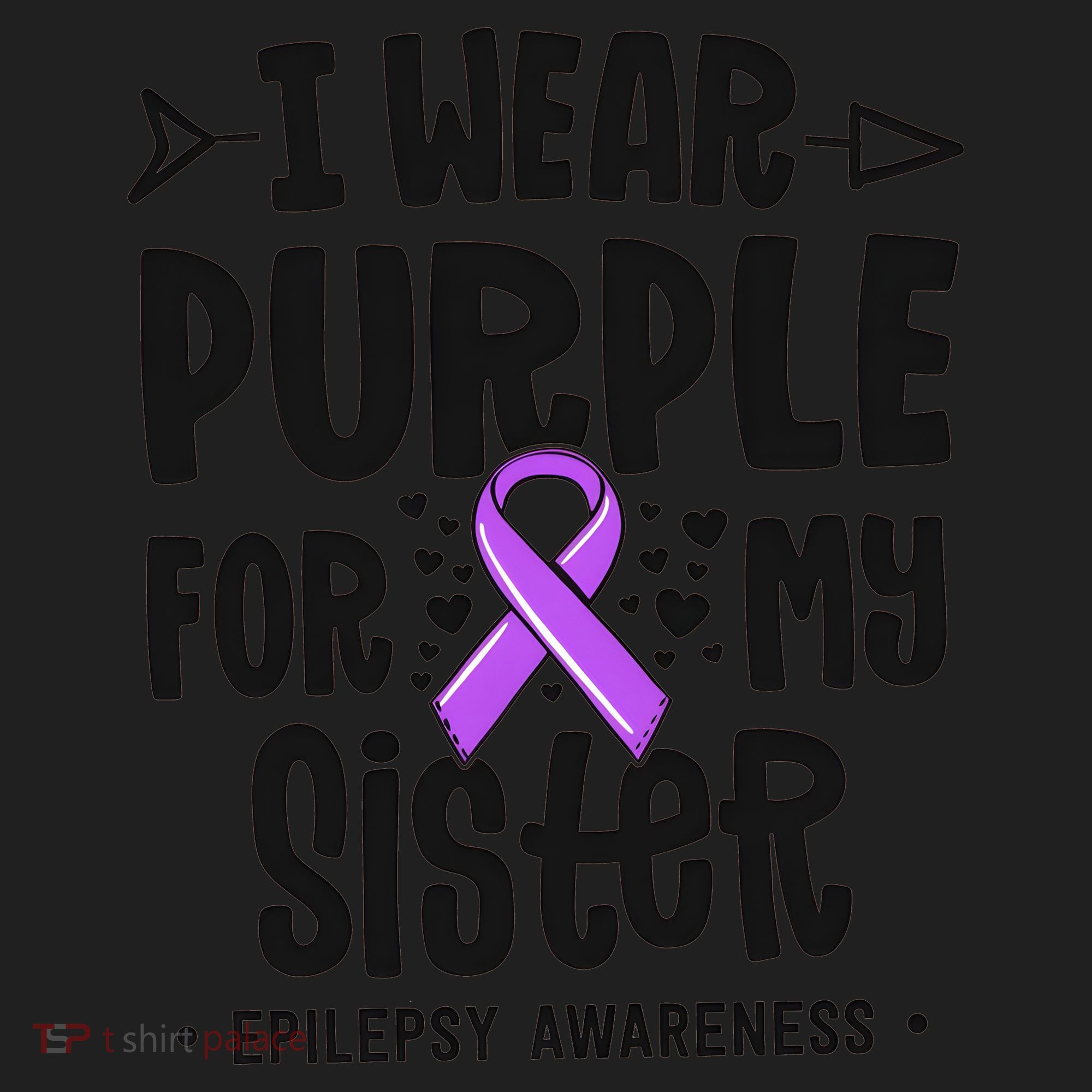 I Wear Purple For My Sister Epilepsy Awareness Women's Sweatshirt