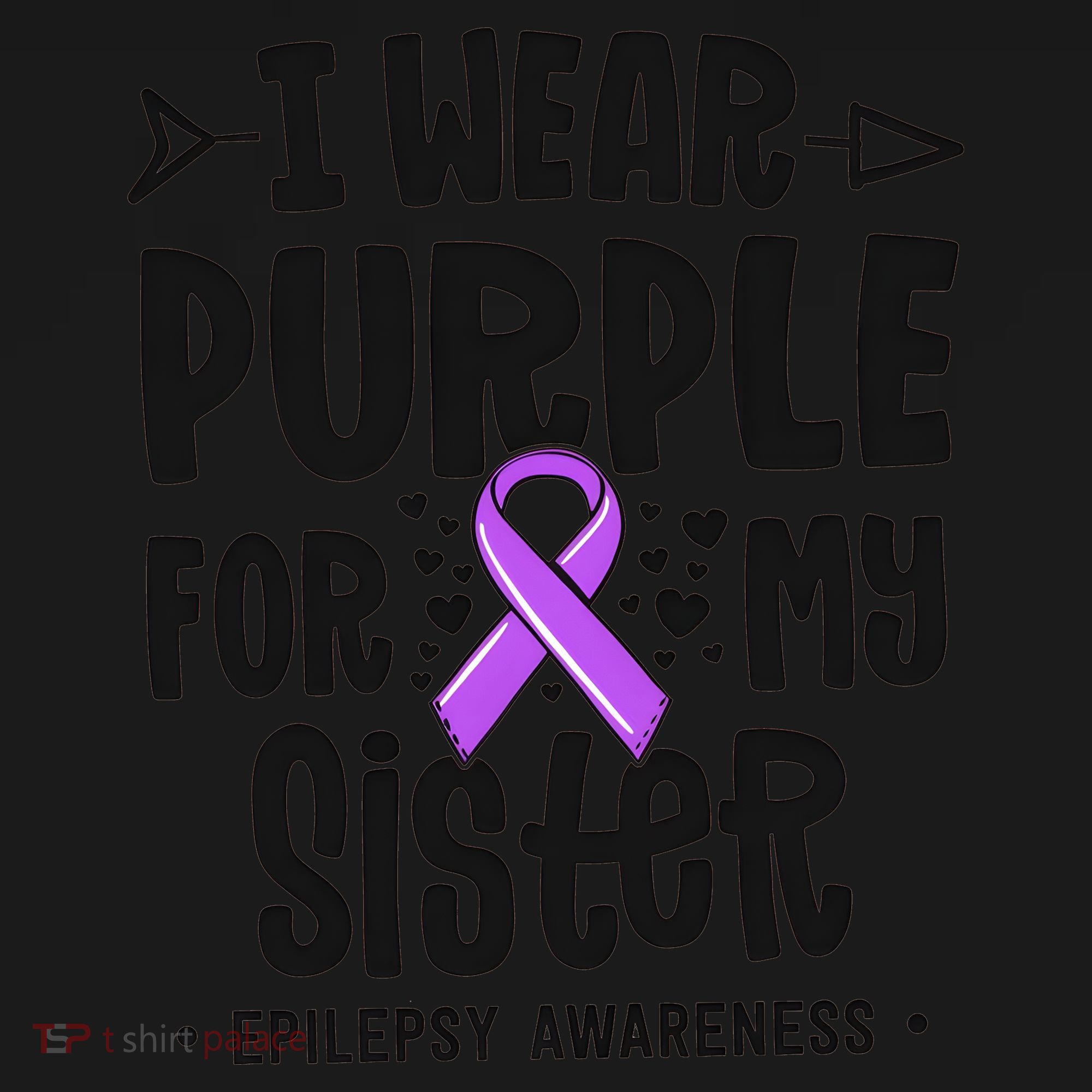 I Wear Purple For My Sister Epilepsy Awareness Toddler Hoodie