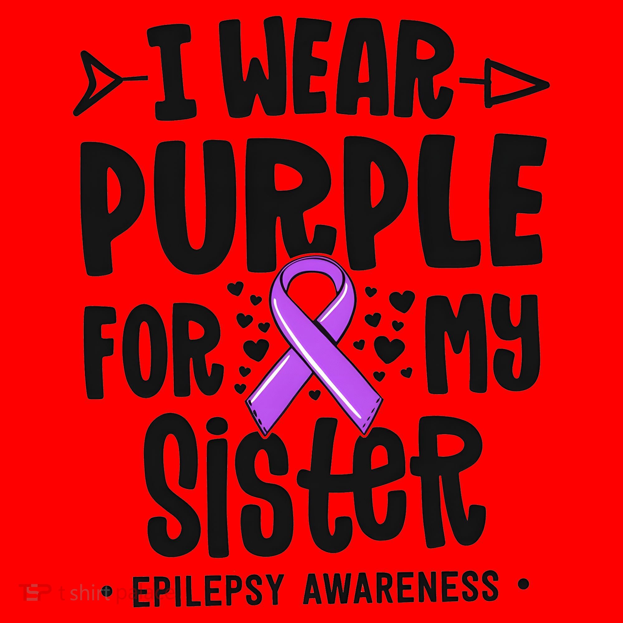 I Wear Purple For My Sister Epilepsy Awareness Santa Hat