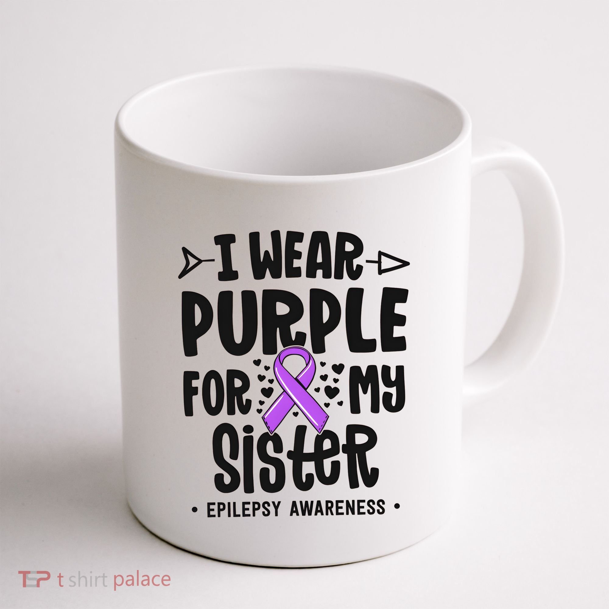 I Wear Purple For My Sister Epilepsy Awareness Coffee Mug