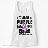 I Wear Purple For My Sister Epilepsy Awareness Women's Tank Top thumb 0