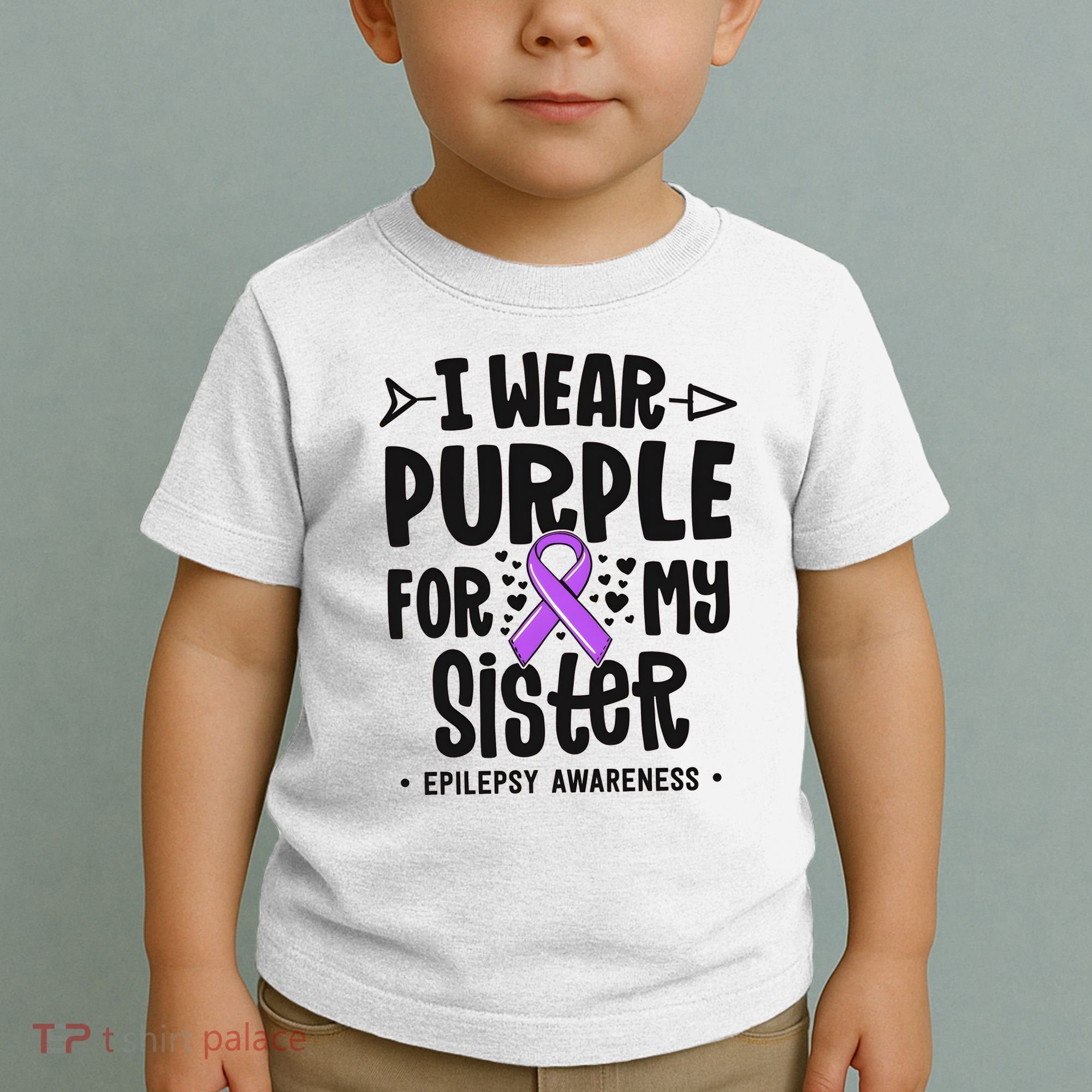 I Wear Purple For My Sister Epilepsy Awareness Toddler T-Shirt