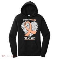 I Wear Peach For My Wife Endometrial Cancer Awareness Women's Hoodie thumb 0