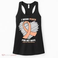I Wear Peach For My Wife Endometrial Cancer Awareness Women's Tank Top thumb 0