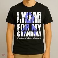 I Wear Periwinkle For My Grandma Esophageal Cancer Awareness T-Shirt thumb 3