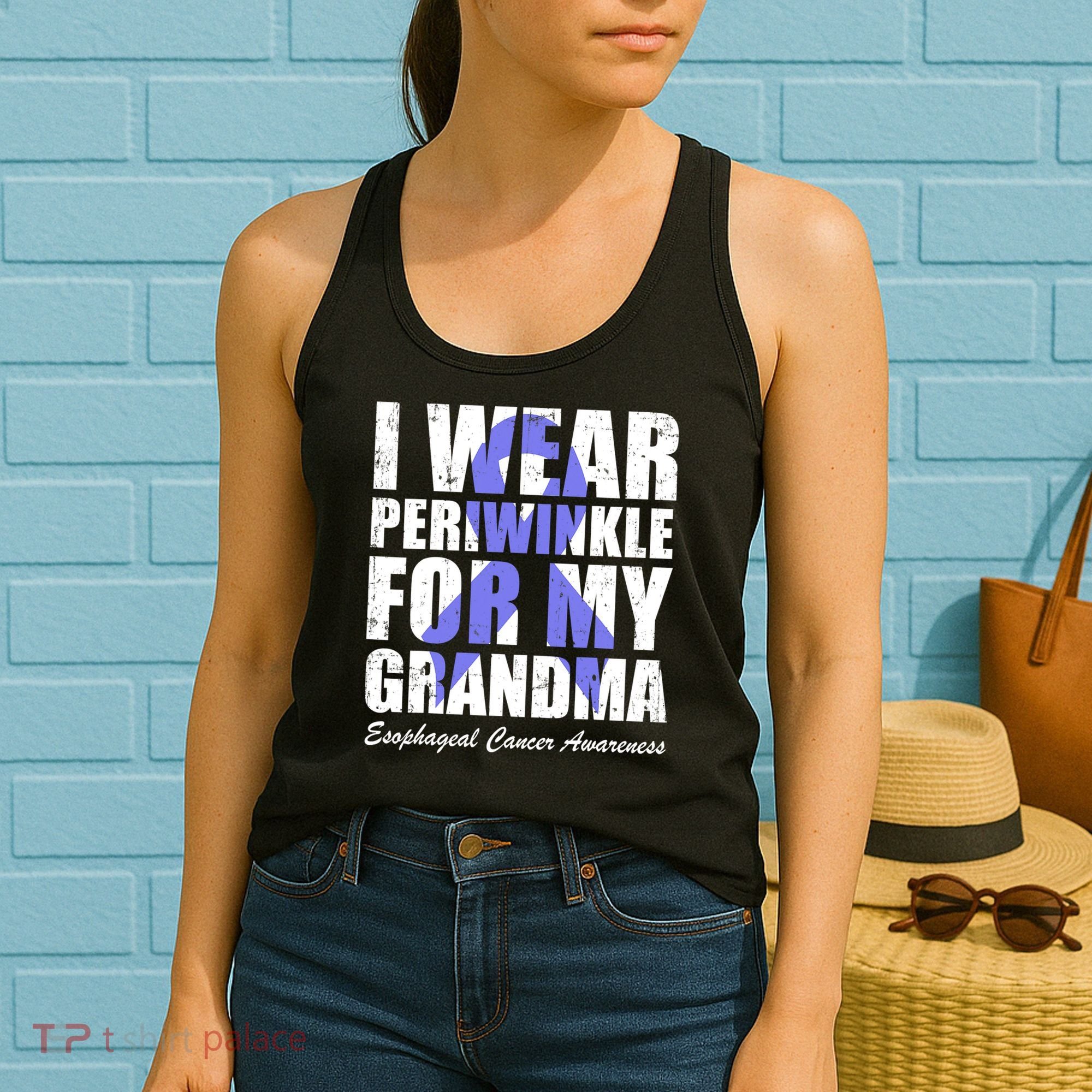 I Wear Periwinkle For My Grandma Esophageal Cancer Awareness Women's Tank Top