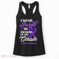 I Wear Purple In Memory Of My Cousin Overdose Awareness Women's Tank Top thumb 0