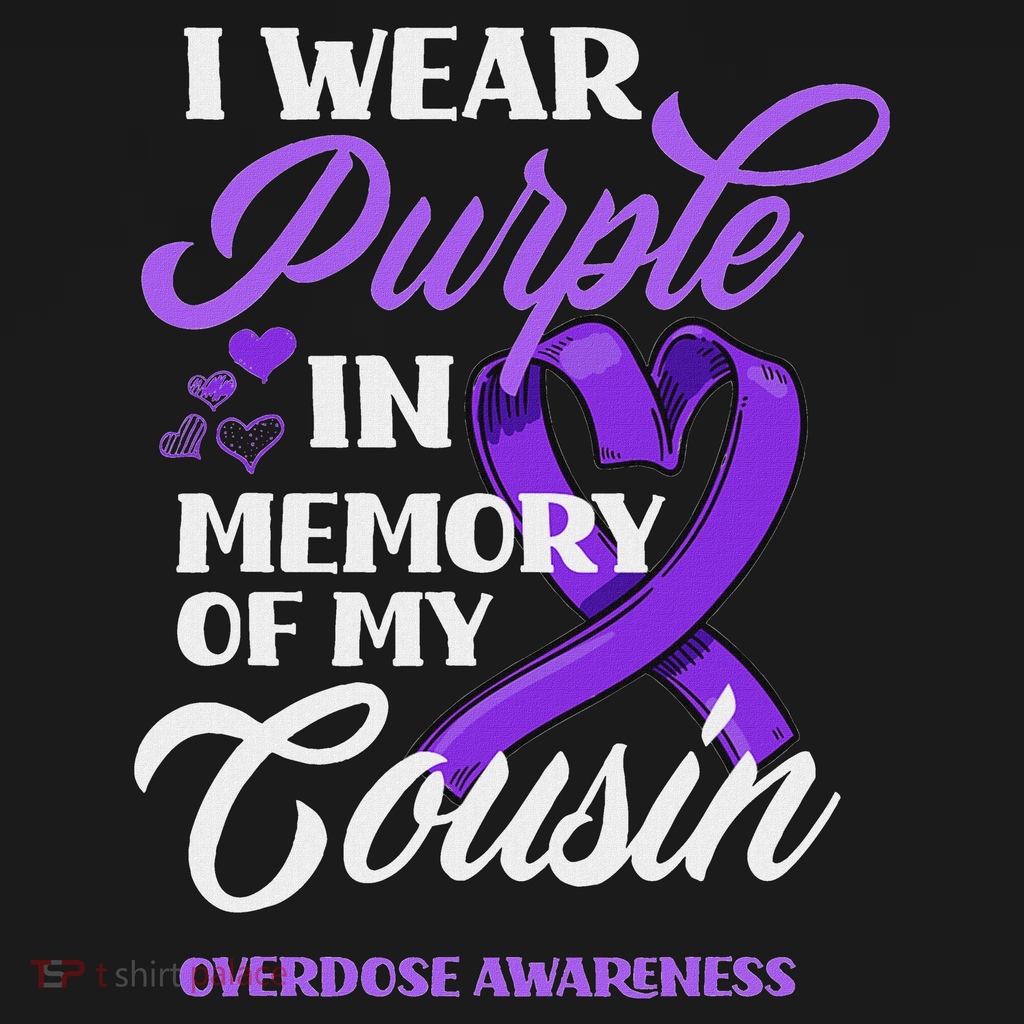 I Wear Purple In Memory Of My Cousin Overdose Awareness Women's Tank Top