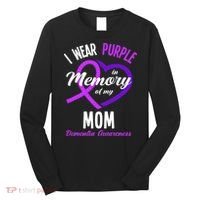 I Wear Purple In Memory For My Mom Dementia Awareness Long Sleeve Shirt thumb 0