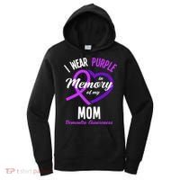 I Wear Purple In Memory For My Mom Dementia Awareness Women's Hoodie thumb 0