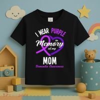 I Wear Purple In Memory For My Mom Dementia Awareness Toddler T-Shirt thumb 3