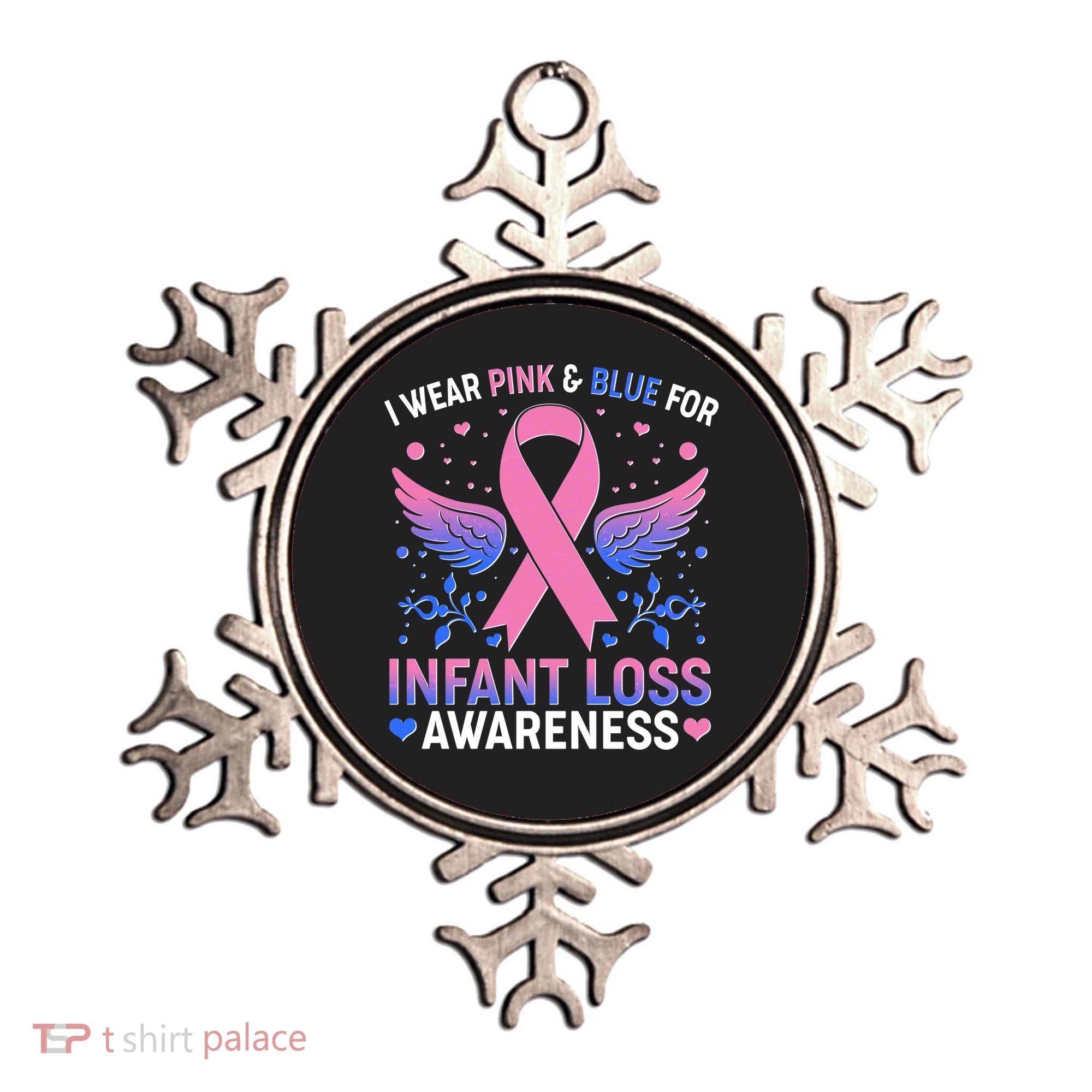 I Wear Pink And Blue For Infant Loss Awareness Ornament