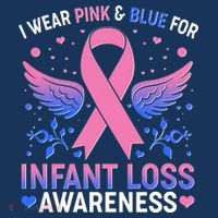 I Wear Pink And Blue For Infant Loss Awareness Hoodie thumb 2