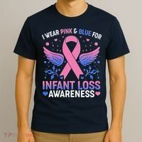 I Wear Pink And Blue For Infant Loss Awareness T-Shirt thumb 3