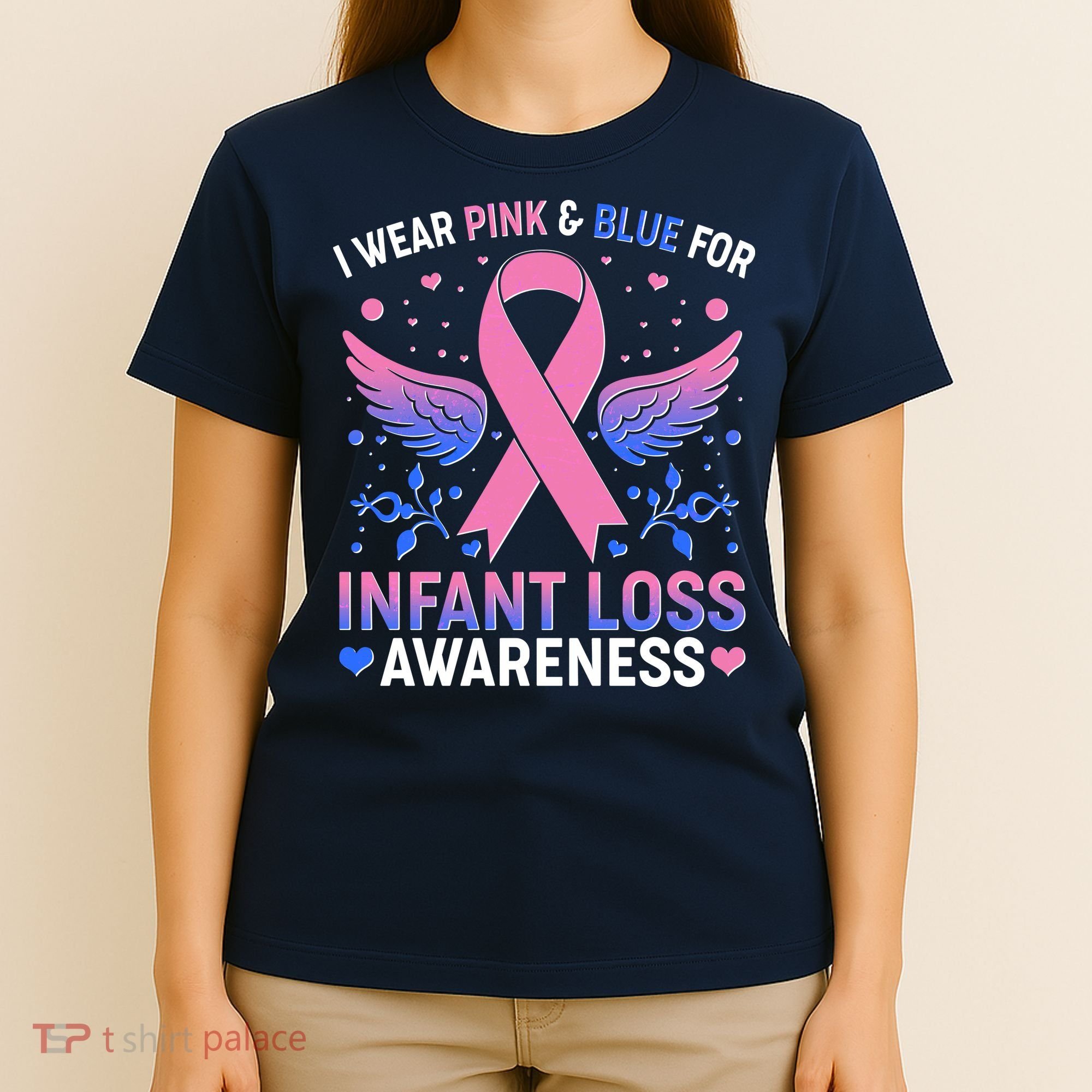I Wear Pink And Blue For Infant Loss Awareness T-Shirt