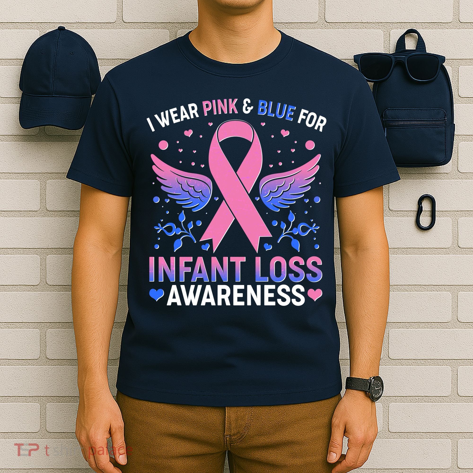 I Wear Pink And Blue For Infant Loss Awareness T-Shirt