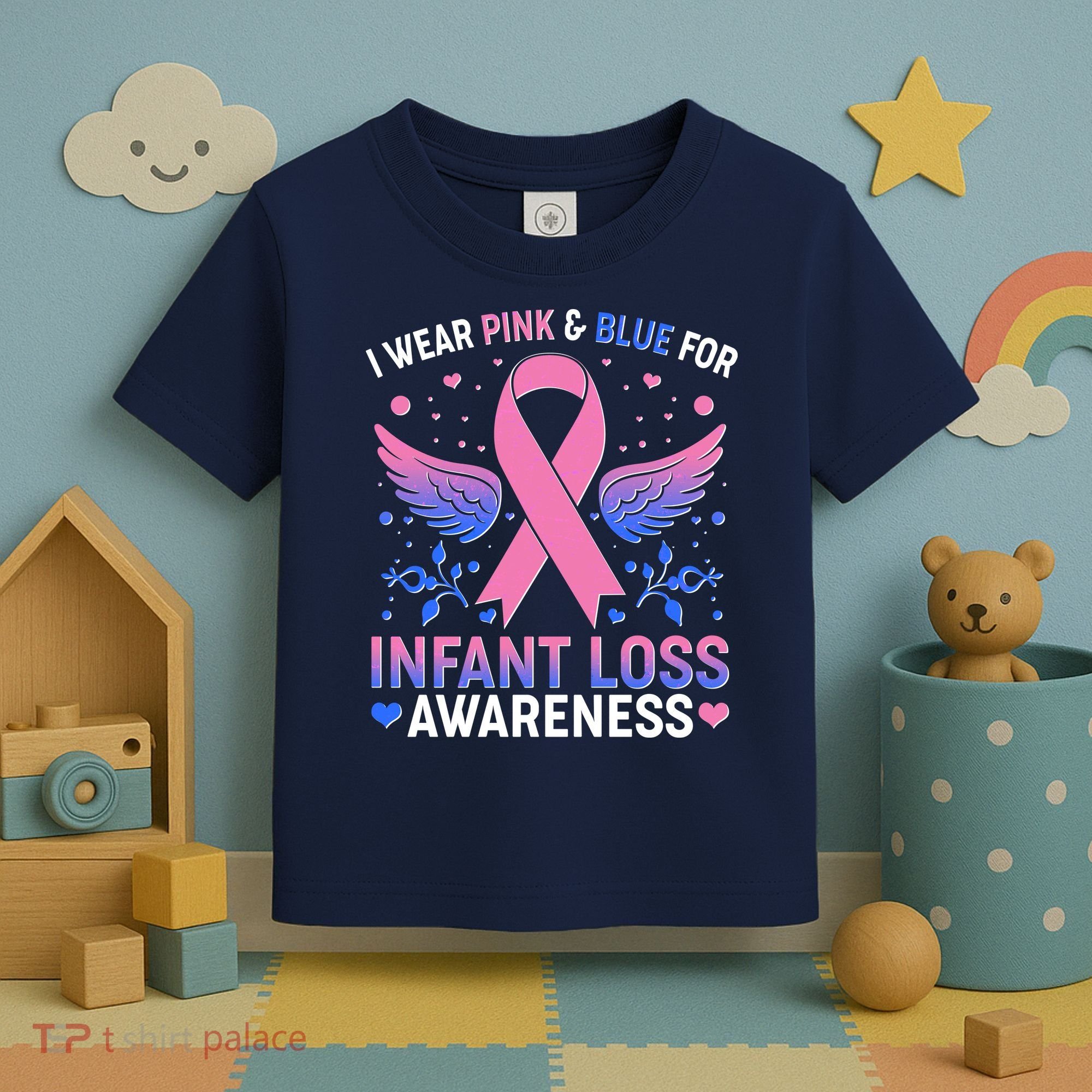 I Wear Pink And Blue For Infant Loss Awareness Toddler T-Shirt