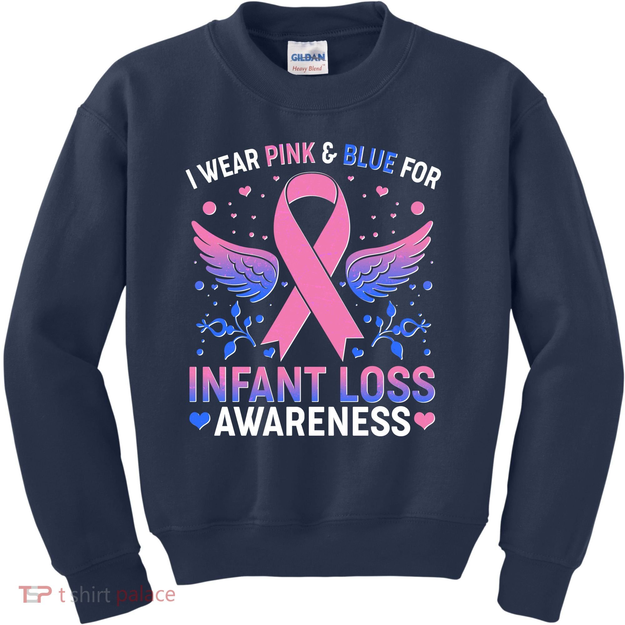 I Wear Pink And Blue For Infant Loss Awareness Kids Sweatshirt