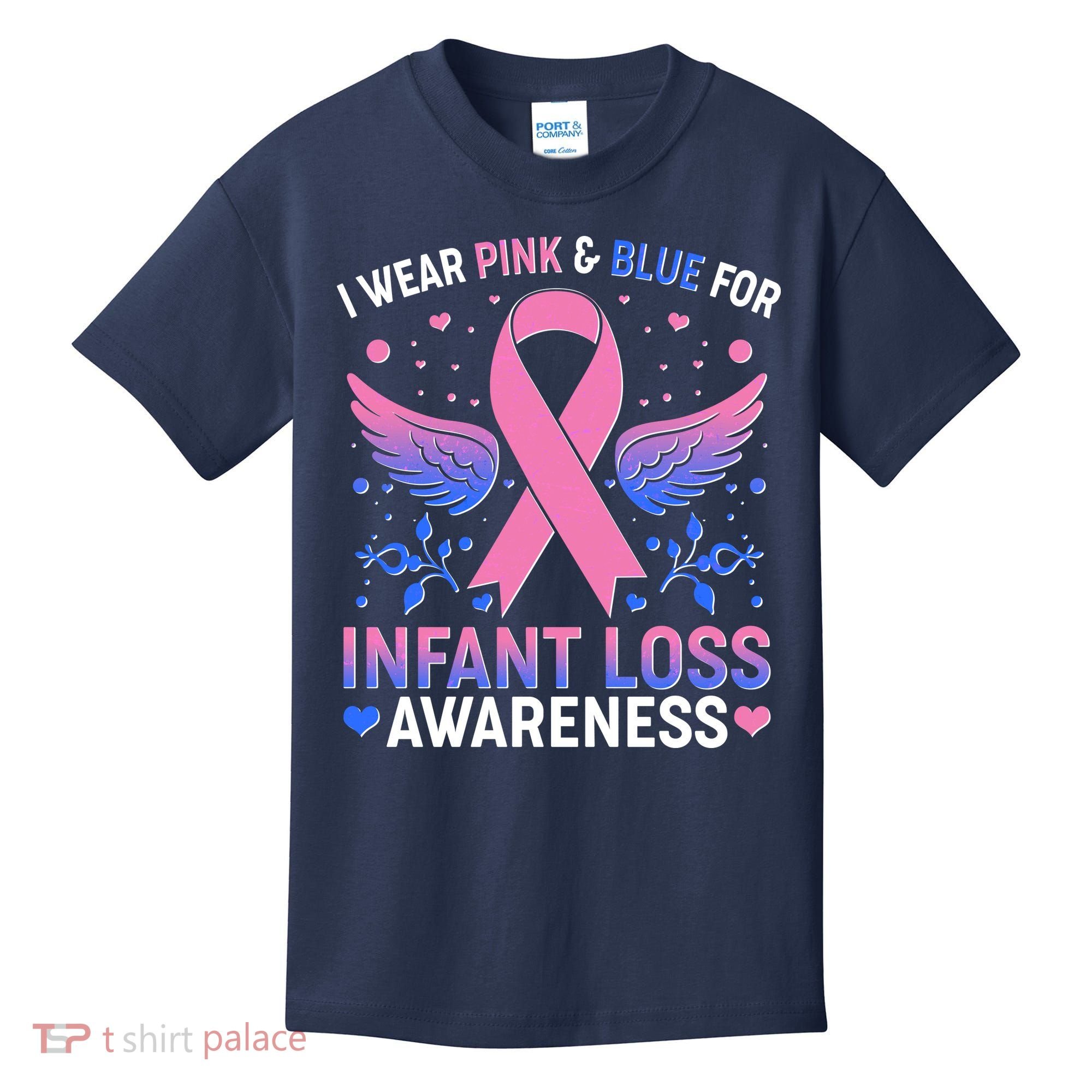 I Wear Pink And Blue For Infant Loss Awareness Kids T-Shirt