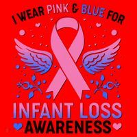 I Wear Pink And Blue For Infant Loss Awareness Santa Hat thumb 1
