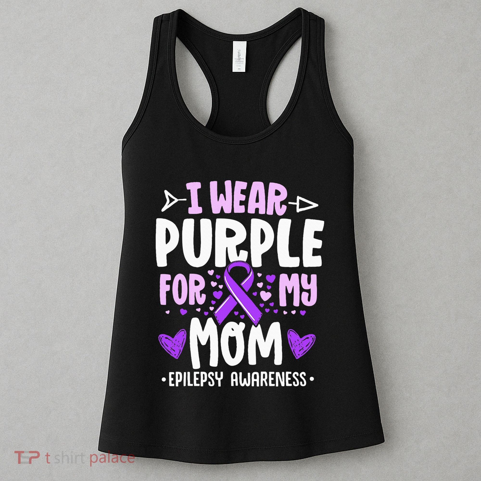 I Wear Purple For My Mom Mother Epilepsy Awareness Month Women's Tank Top