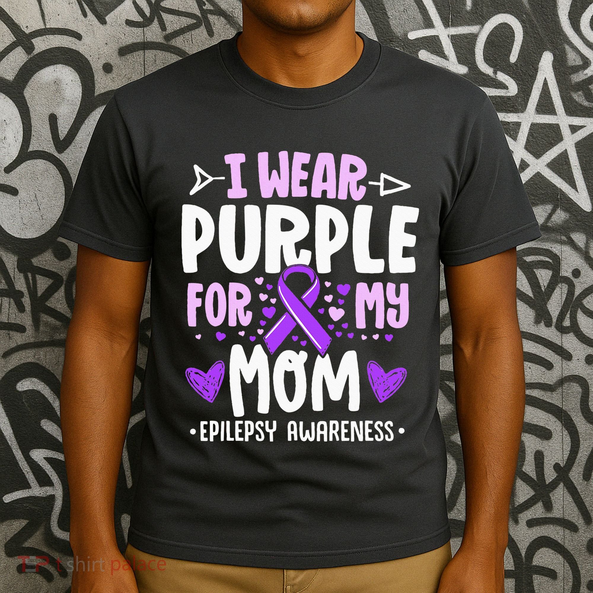I Wear Purple For My Mom Mother Epilepsy Awareness Month T-Shirt