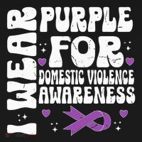 I Wear Purple Domestic Violence Awareness Apron thumb 3