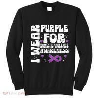 I Wear Purple Domestic Violence Awareness Sweatshirt thumb 0
