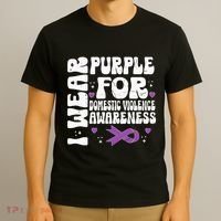 I Wear Purple Domestic Violence Awareness T-Shirt thumb 3