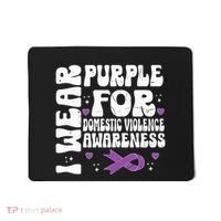 I Wear Purple Domestic Violence Awareness Mousepad thumb 0
