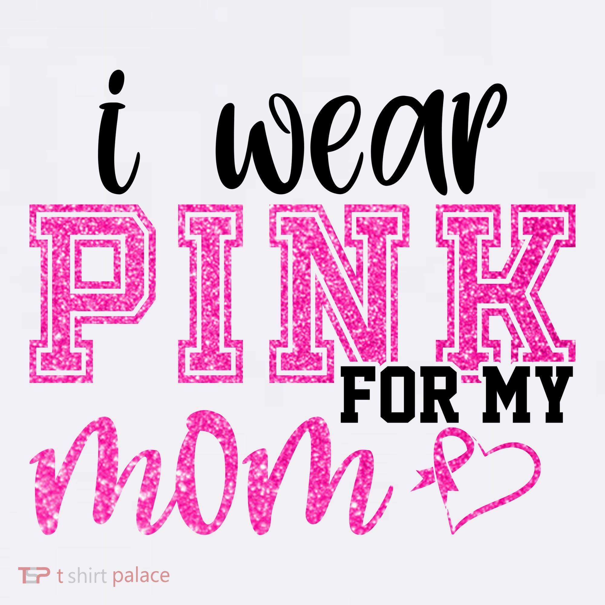 I Wear Pink For My Mom Breast Cancer Awareness Women's Hoodie