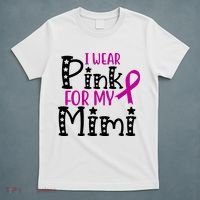 I Wear Pink For My Mimi Breast Cancer Awareness T-Shirt thumb 5