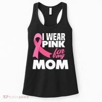 I Wear Pink For My Mom Mother Breast Cancer Awareness Women's Tank Top thumb 0