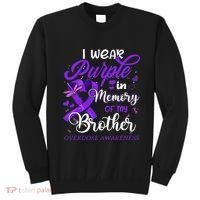 I Wear Purple In Memory For My Brother Overdose Awareness Sweatshirt thumb 0